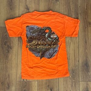 Harley-Davidson Orange Smoky Mountain Dragon Graphic Tee